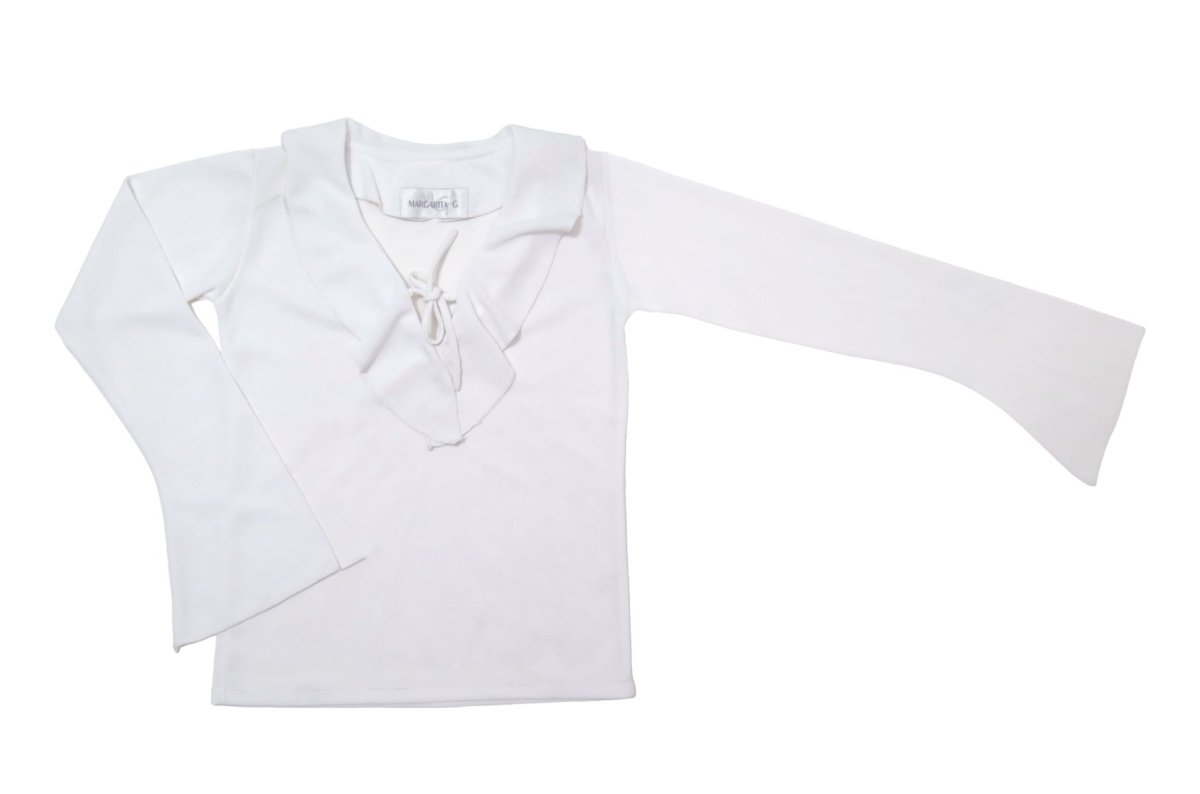 Remera chuchi con volados cuello