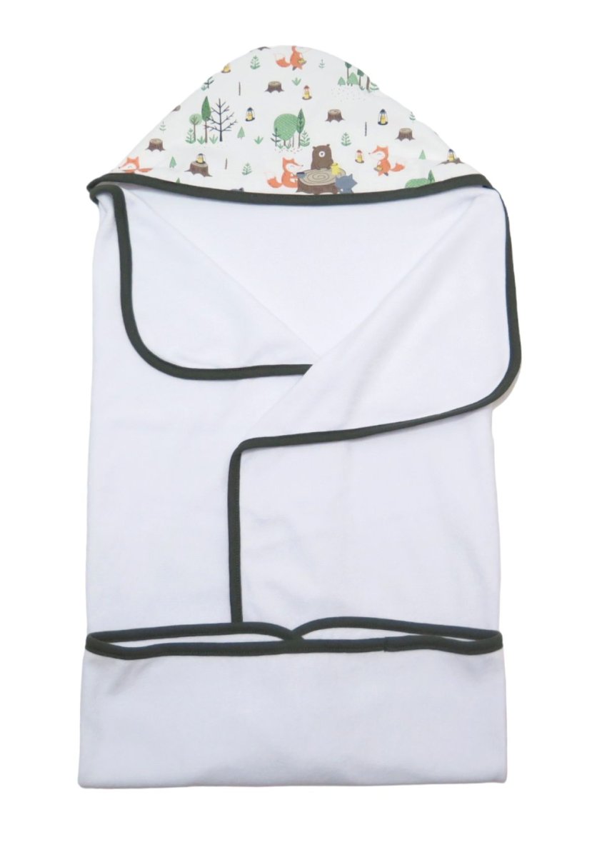 Toallon Con Capucha Central Estampada