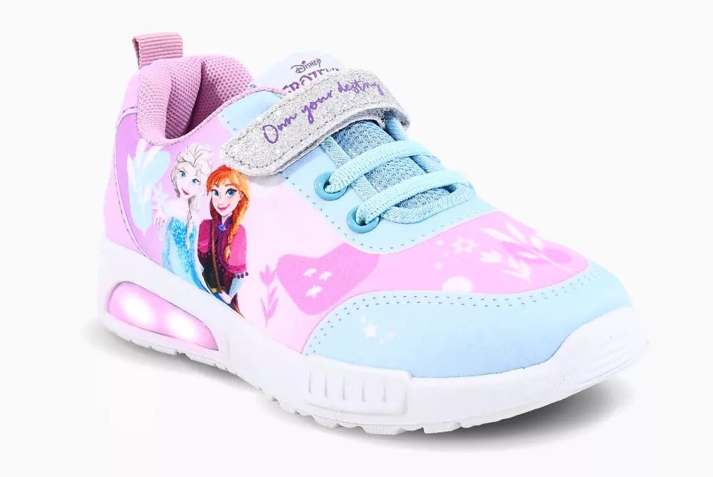 Zapatillas Frozen Velcro - Luz Al Pisar - Luces