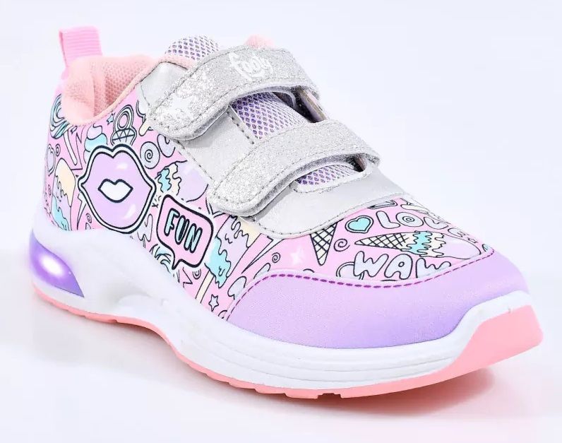 Zapatillas Beso Fun Love Velcro - Luz Al Pisar - Luces