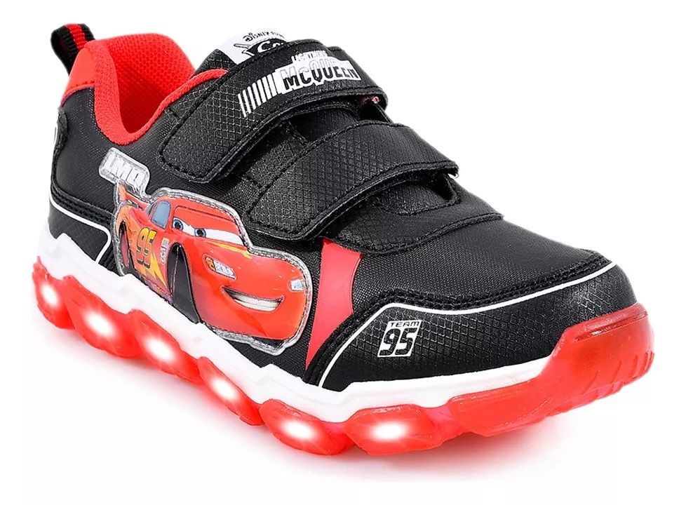 Zapatilla Cars Velcro - Luz Al Pisar