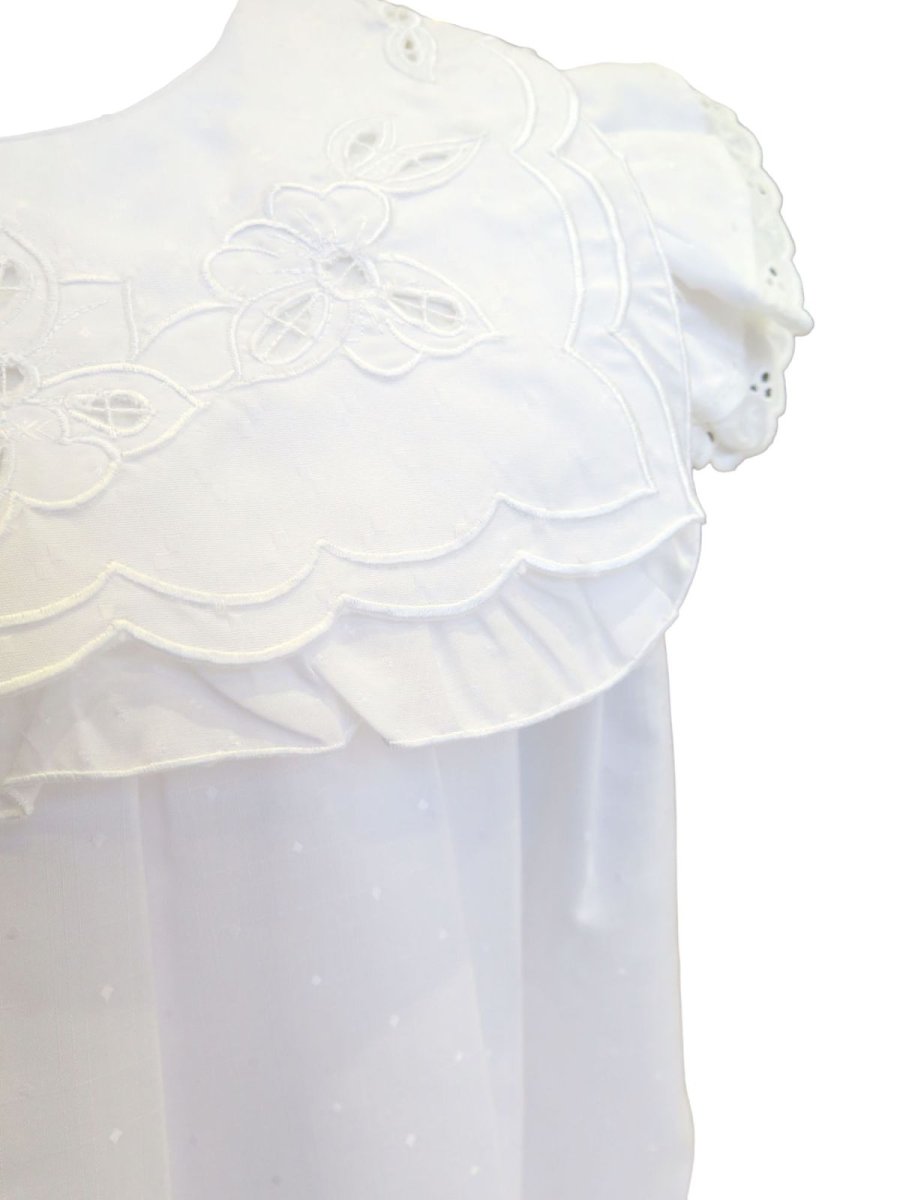 Vestido seda labrada con cuello Roujolie