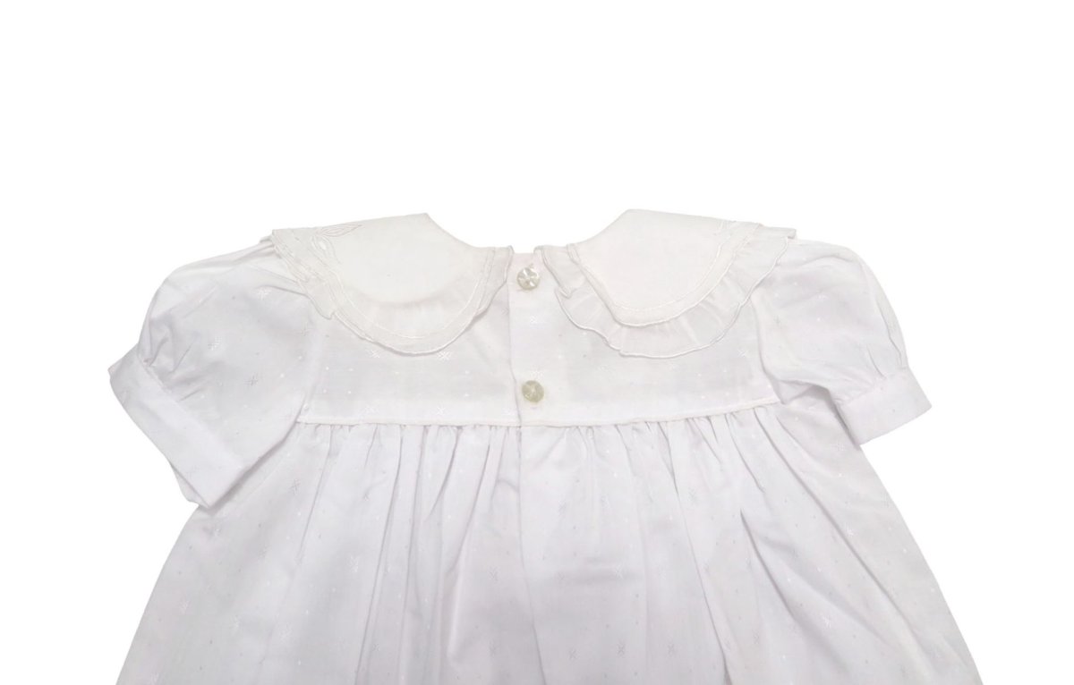 Vestido seda labrada con cuello Roujolie