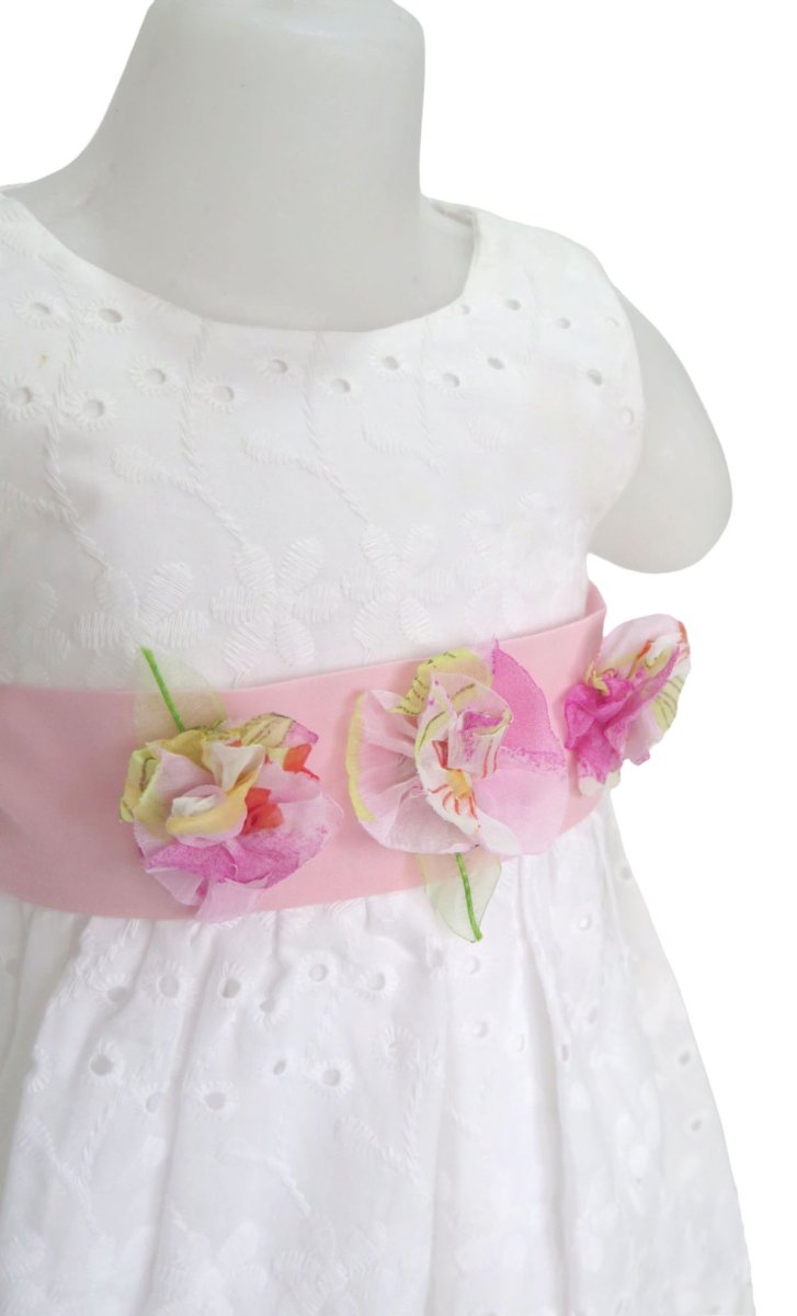 Vestido Broderie bordado Pesado