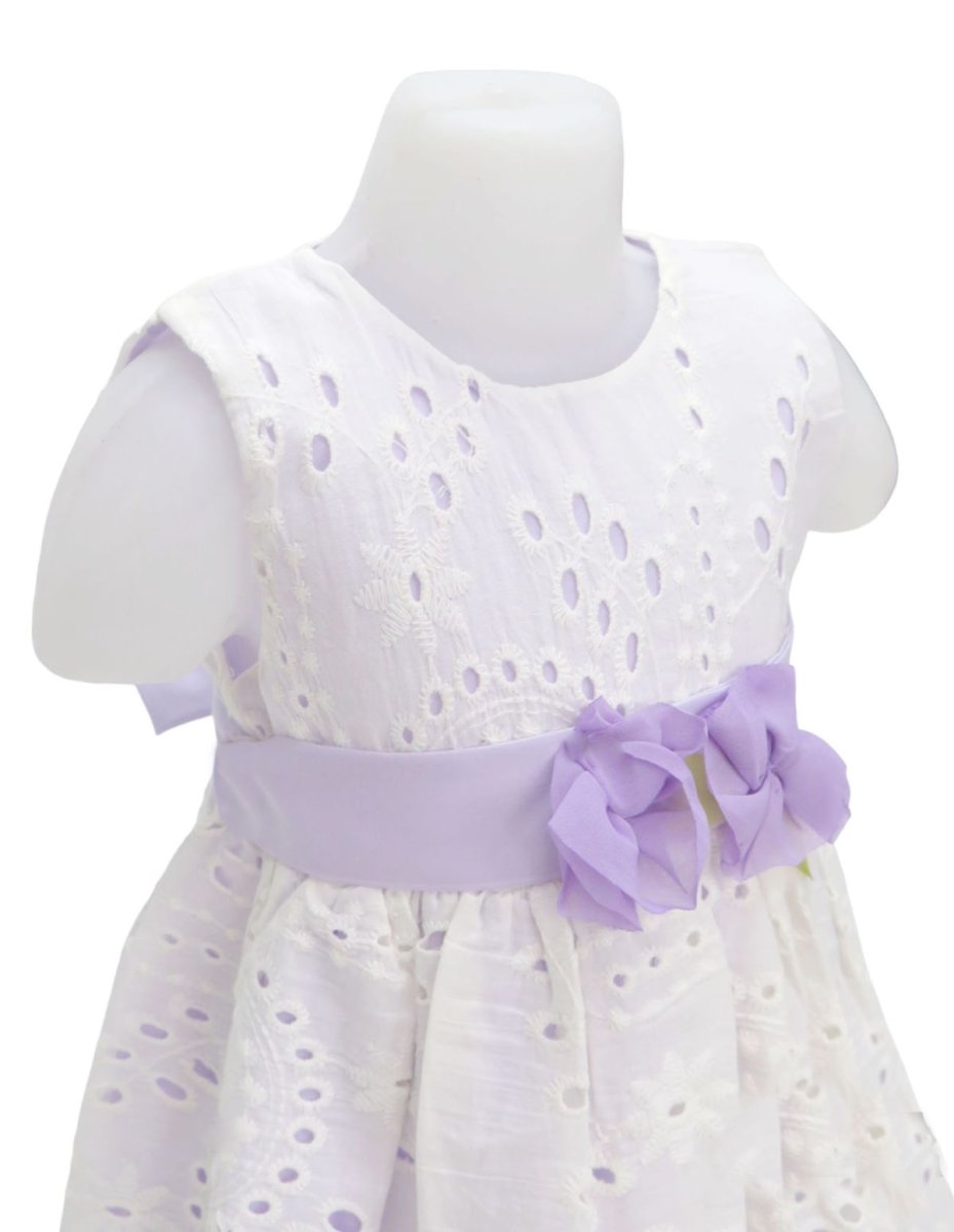 Vestido Broderie bordado Pesado