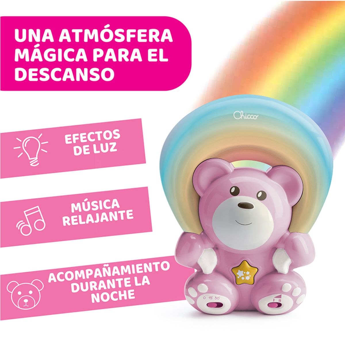 Proyector Oso Arcoiris - First Dreams Rainbow Bear