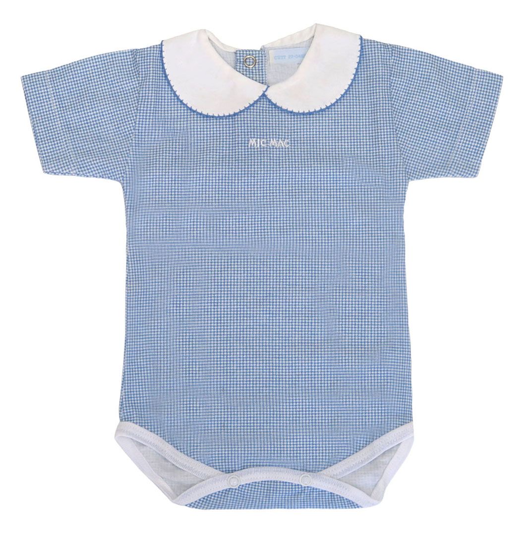 Body Manga Corta Cuadrille con Cuello Baby