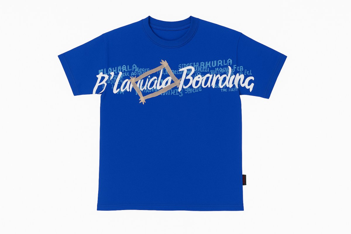 Remera Manga Corta Estampado Boarding