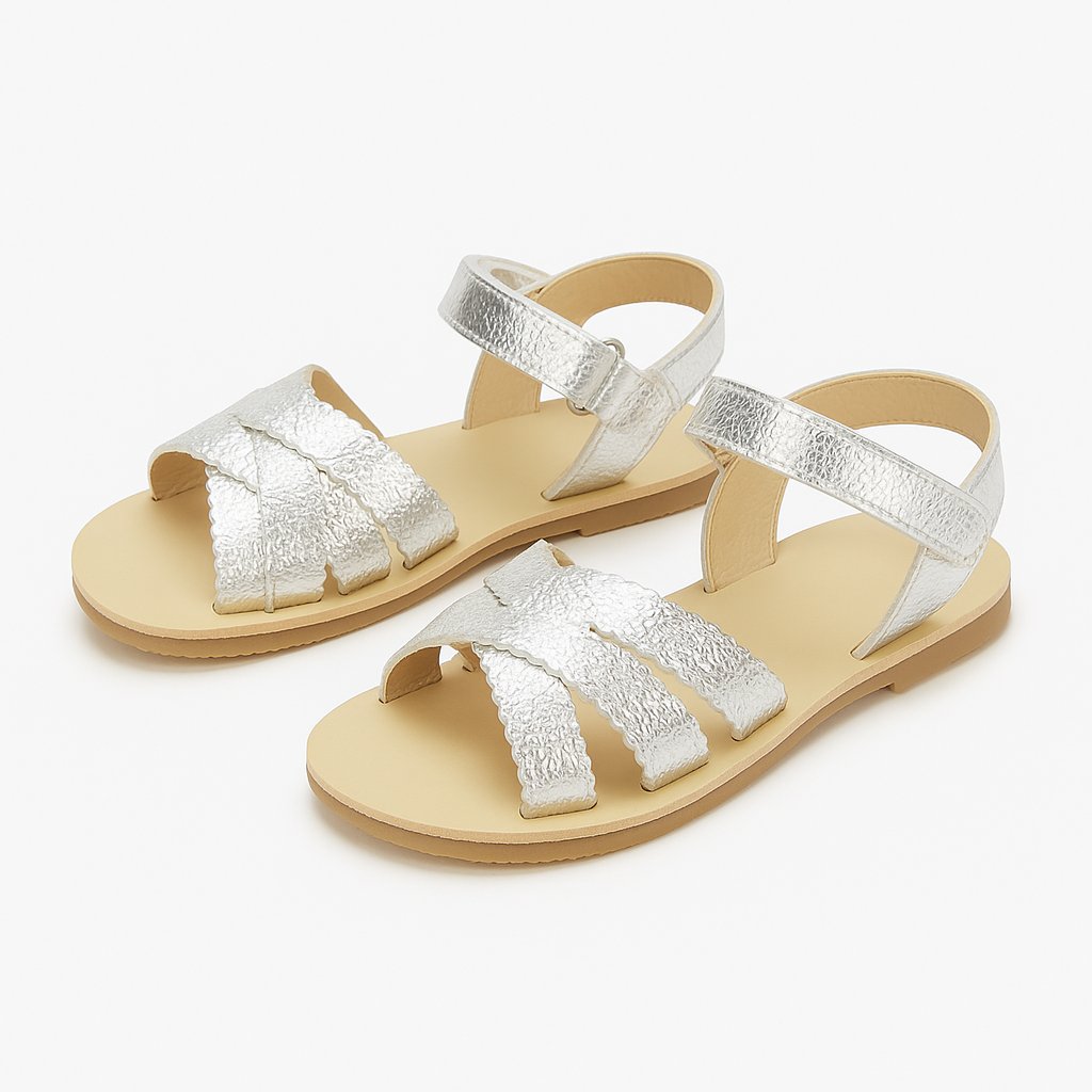 Sandalia Con Tiras Cruzadas