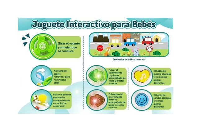 Volante Didáctico con Luces y Sonido