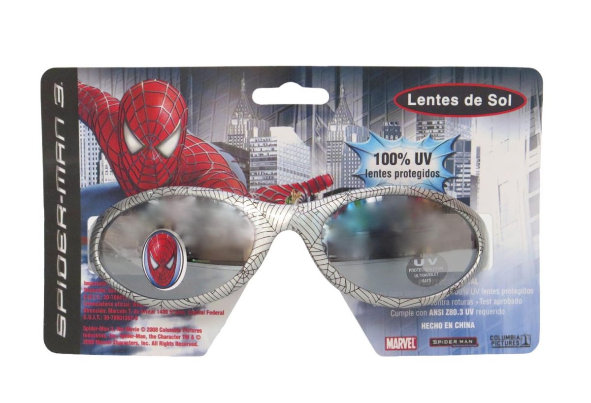 Anteojos Lentes Filtro UV Spiderman - Hombre Araña