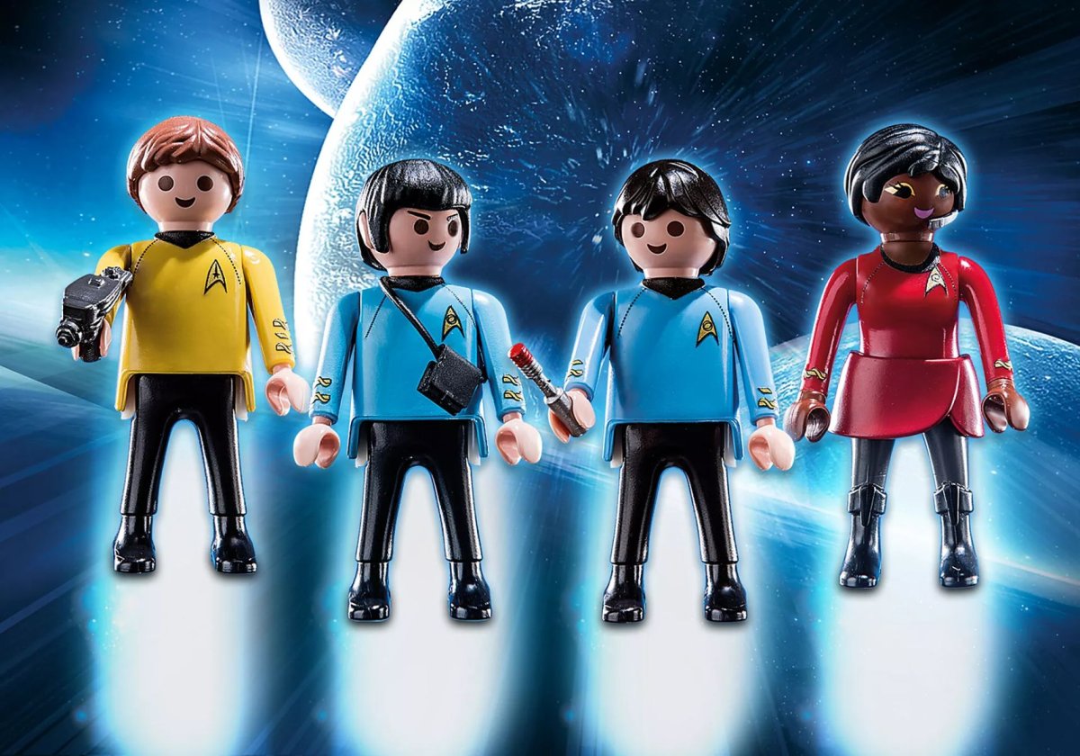 Figuras Personajes Star Trek - James T. Kirk - Mr. Spock - Dr. Leonard Mccoy - Nyota Uhura