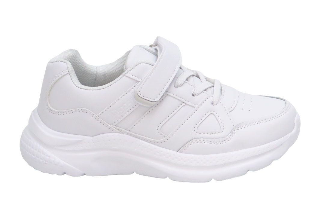 Zapatilla Colegial Cuerina con Elastico y Velcro