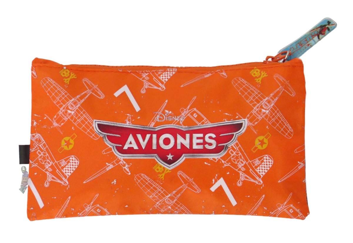 Cartuchera Canopla de un cierre con estampado en relieve de Planes Aviones