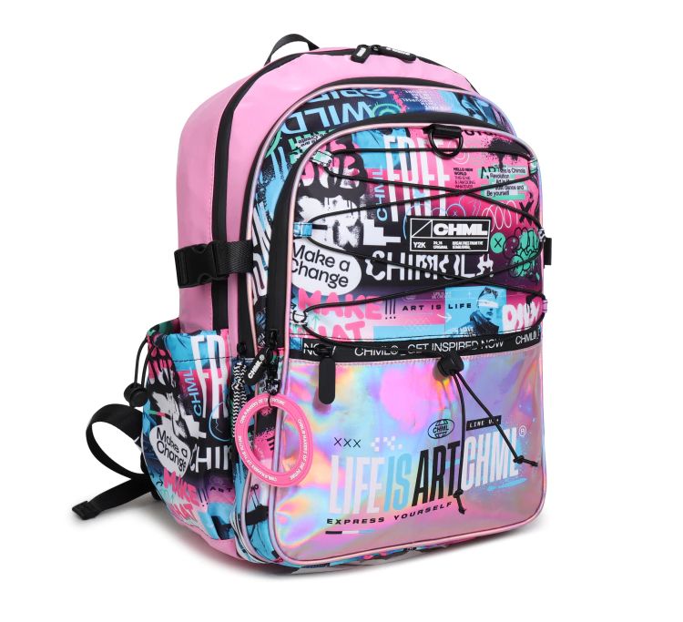 Mochila De Espalda Holo - Art Life Pink C3 - 17 Pulgadas