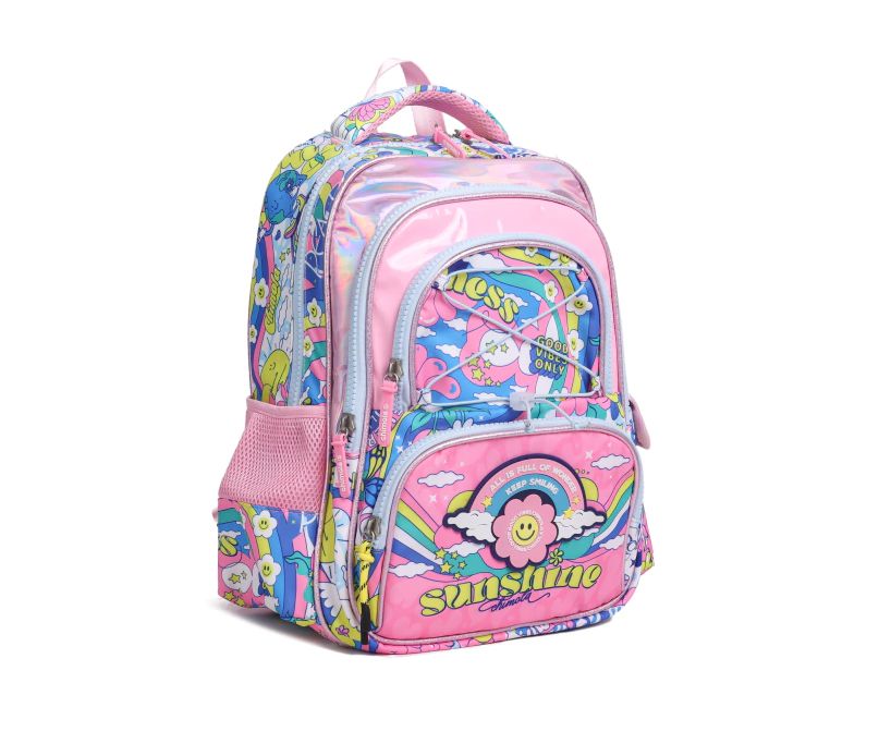 Mochila De Espalda Trama Niveles Rainbow - Love The Planet - 16 Pulgadas