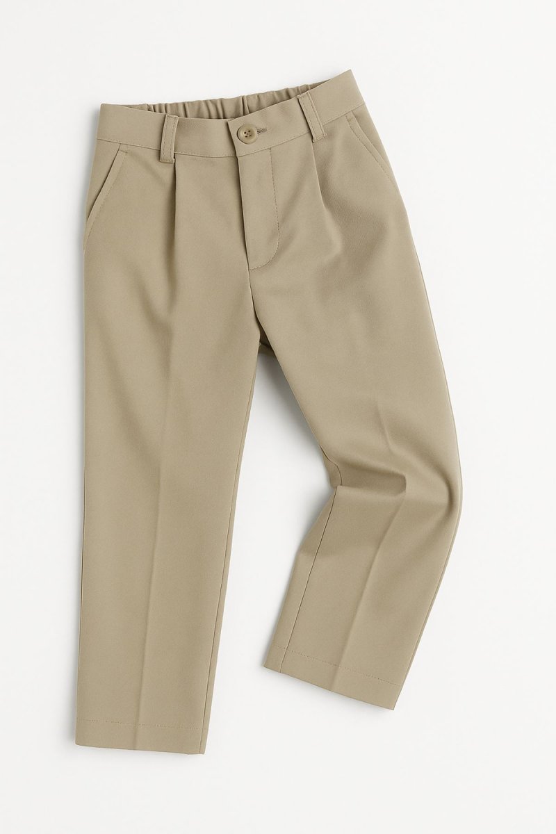 Pantalon Gabardina con pinza y cintura elastizada