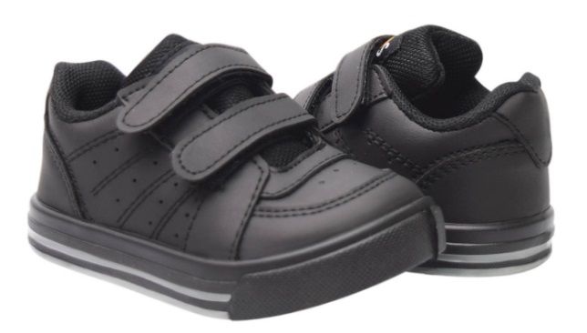 Zapatilla Cuerina Con Velcro