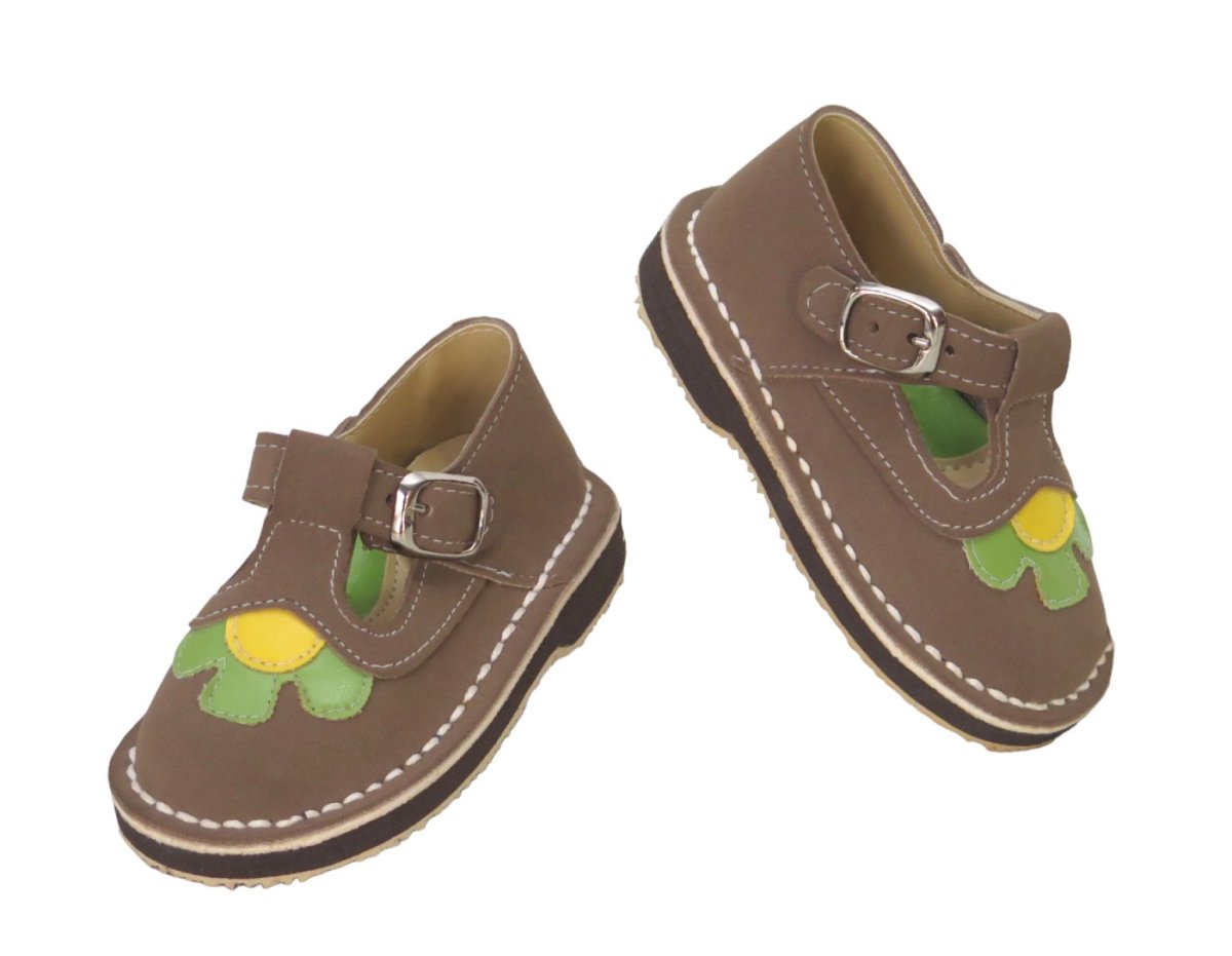 Guillermina Nobuk  Gamuza Sintetico con Hebilla y Flor