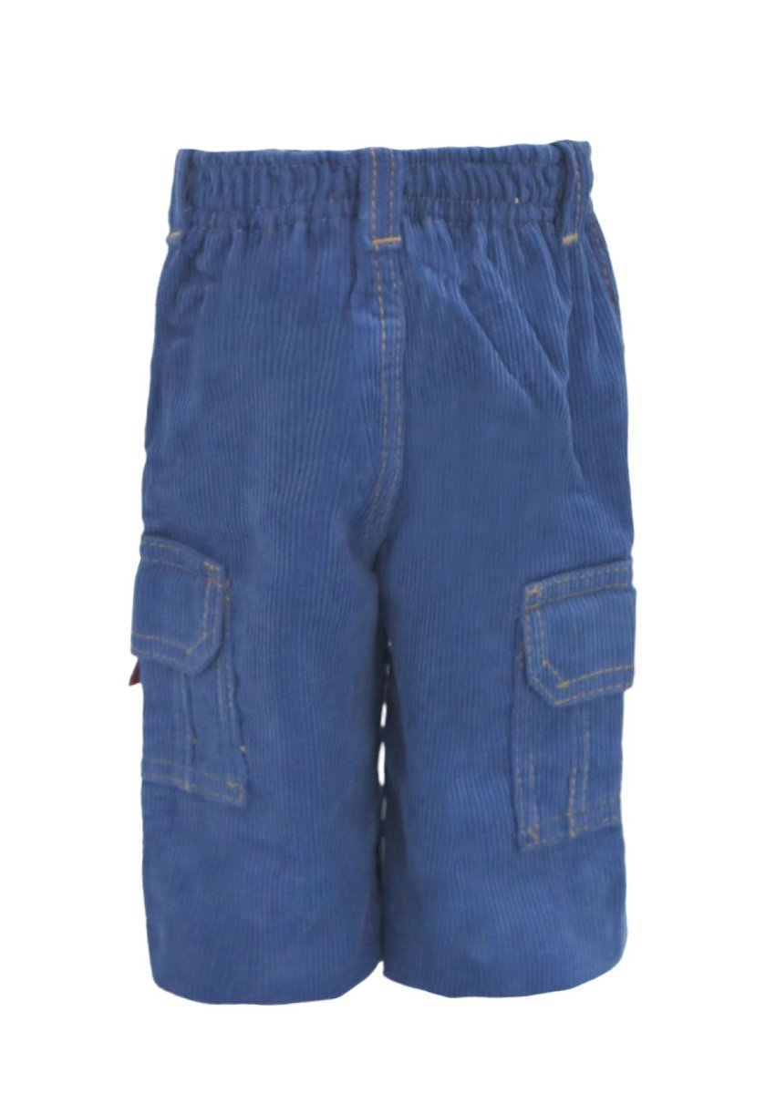 Pantalon de Corderoy con cintura elastizada y bolsillo cargo