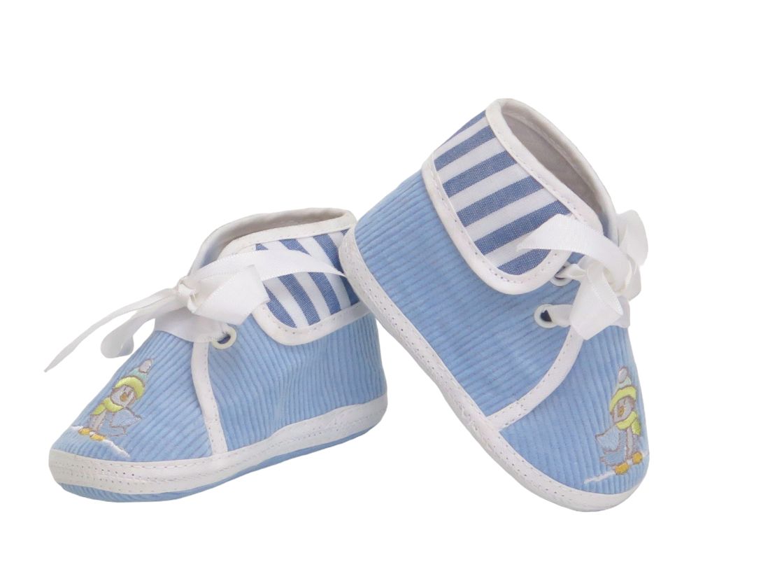 Botita sin Base Corderoy Liso cordon bordada