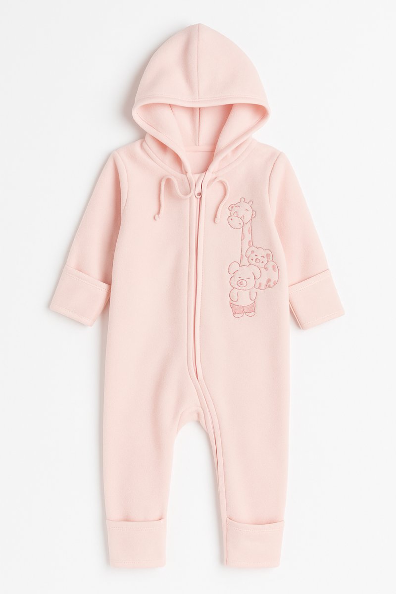 Enterito Polar con Jirafa bordado Pie y Mano Rebatible