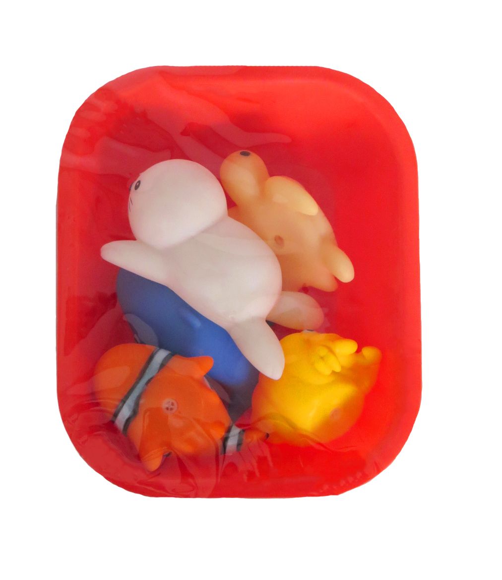 Juego De Baño Con Figuras Chifles y Bandeja - Funny Rattle & Bathe