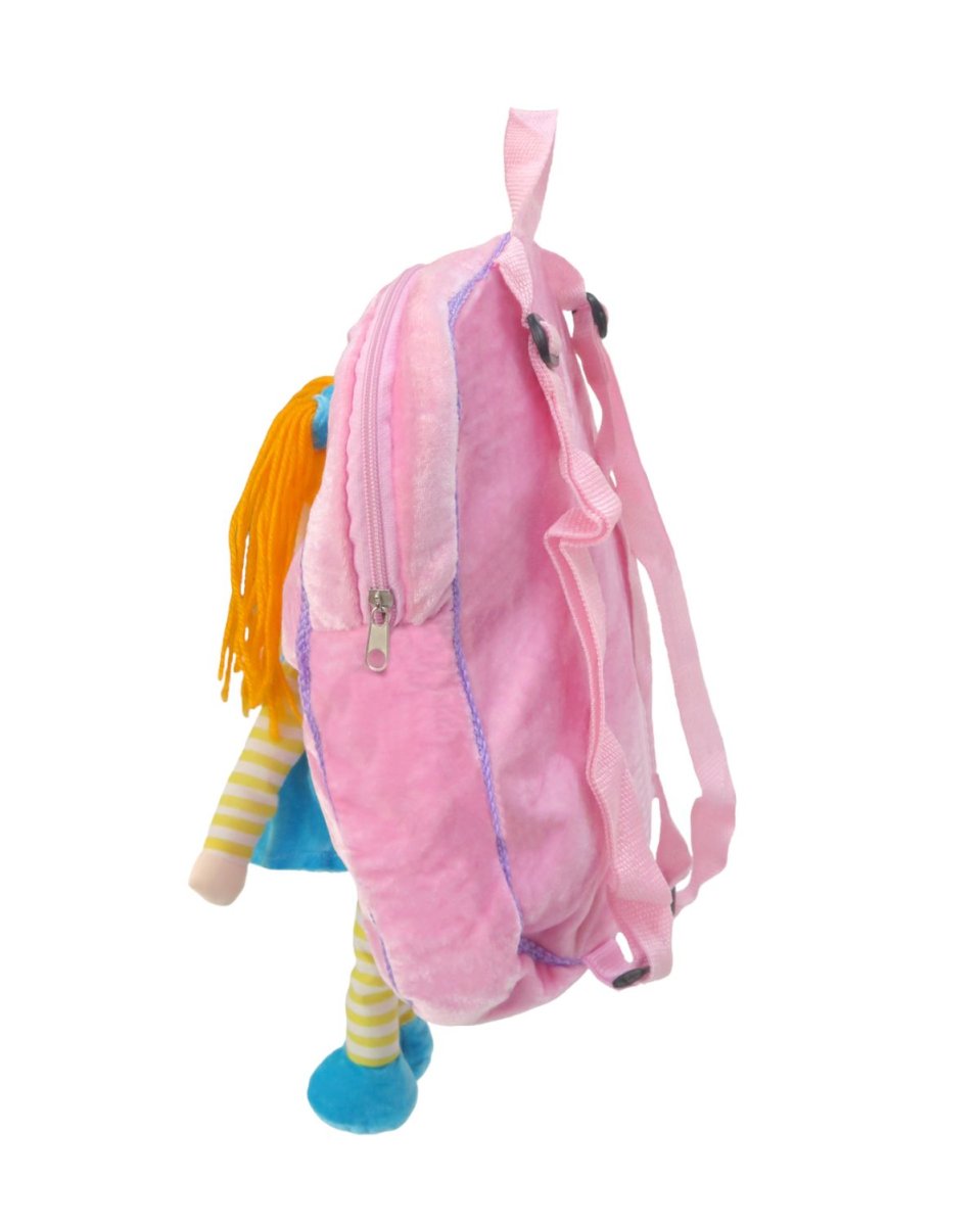 Mochila Peluche de Espalda Con Muñeca de tela