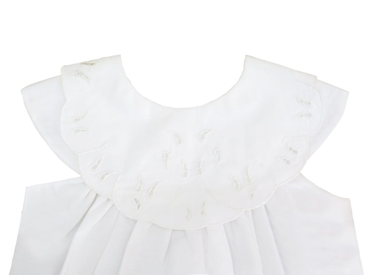 Enteritos Babucha batista cuello bordado