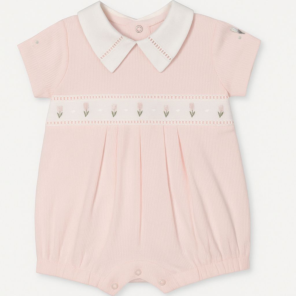 Enteritos Babucha Pique con cuello bordado