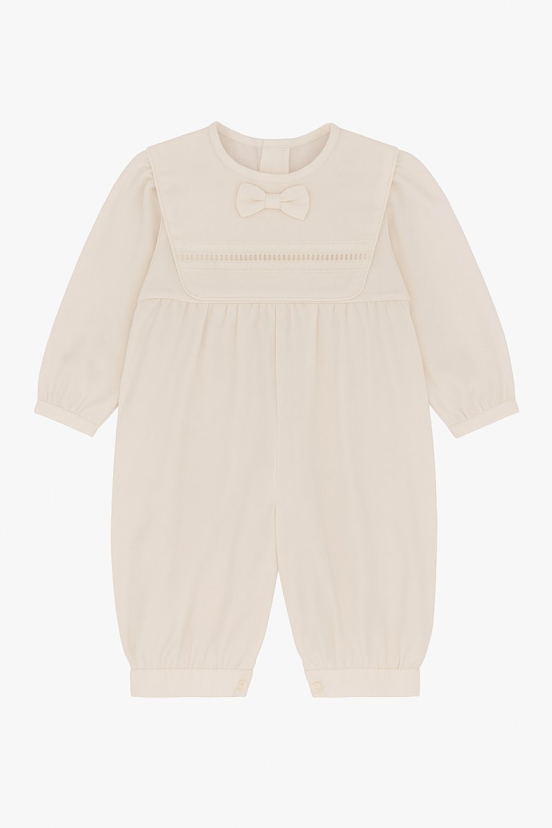 Enteritos Babucha cuello con puntilla y moño manga larga