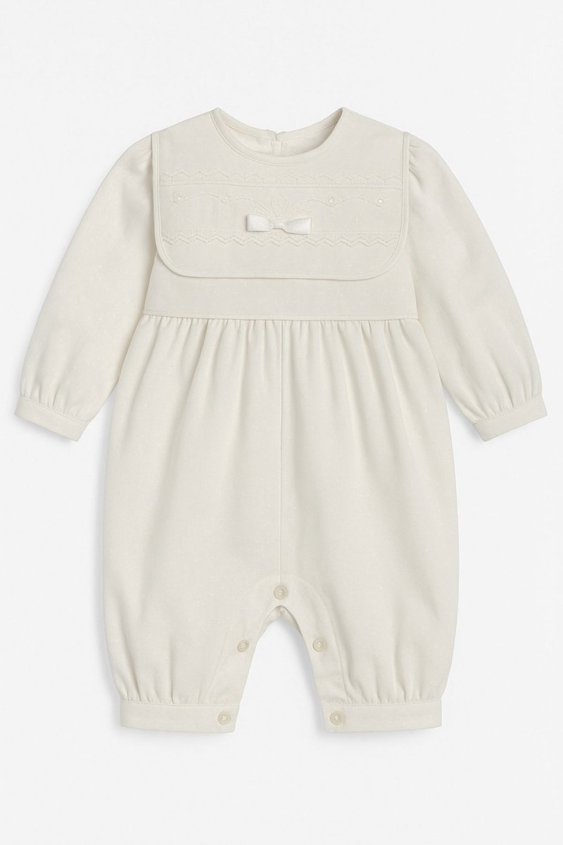 Enteritos Babucha seda labrada bordada y puntilla manga larga