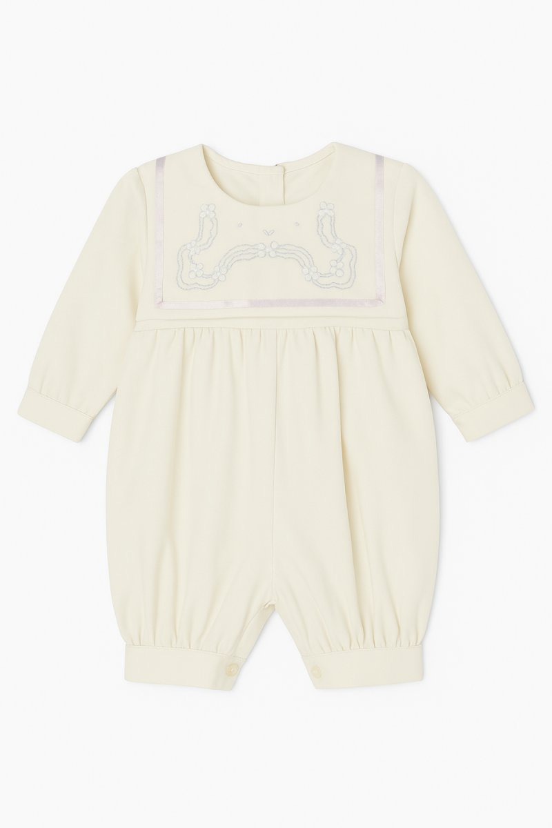 Enteritos Babucha tela mecanica bordada manga larga