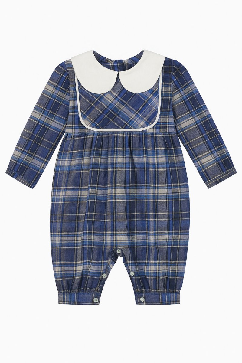 Enteritos Babucha viyela escocesa manga larga