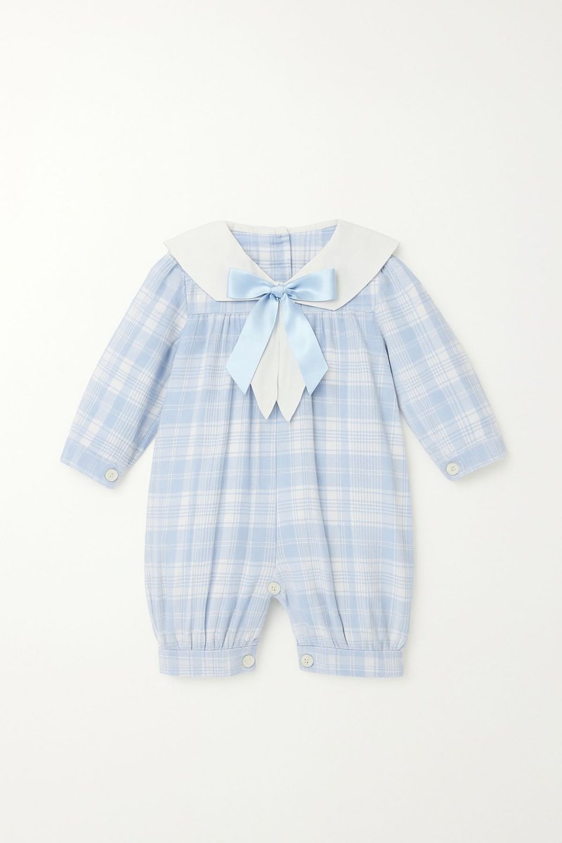 Enteritos Babucha viyela escocesa manga larga