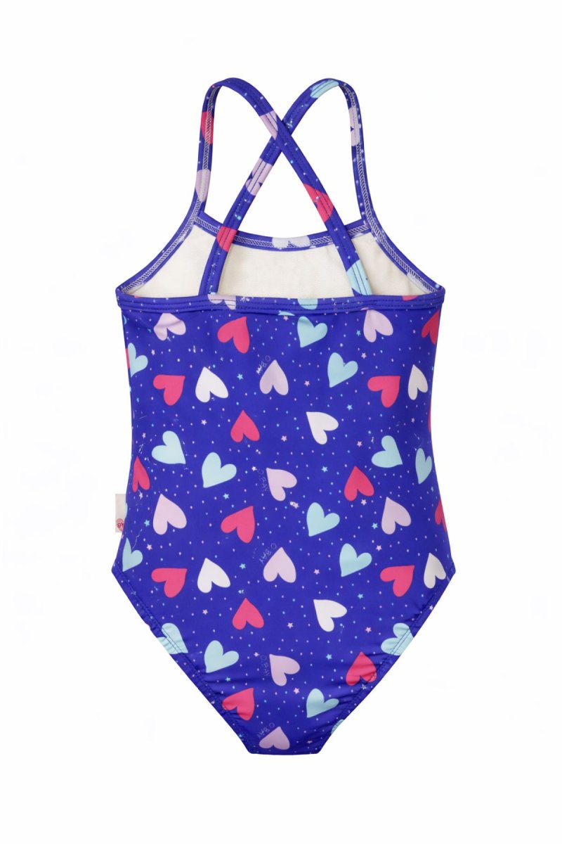 Malla entera estampada de corazones