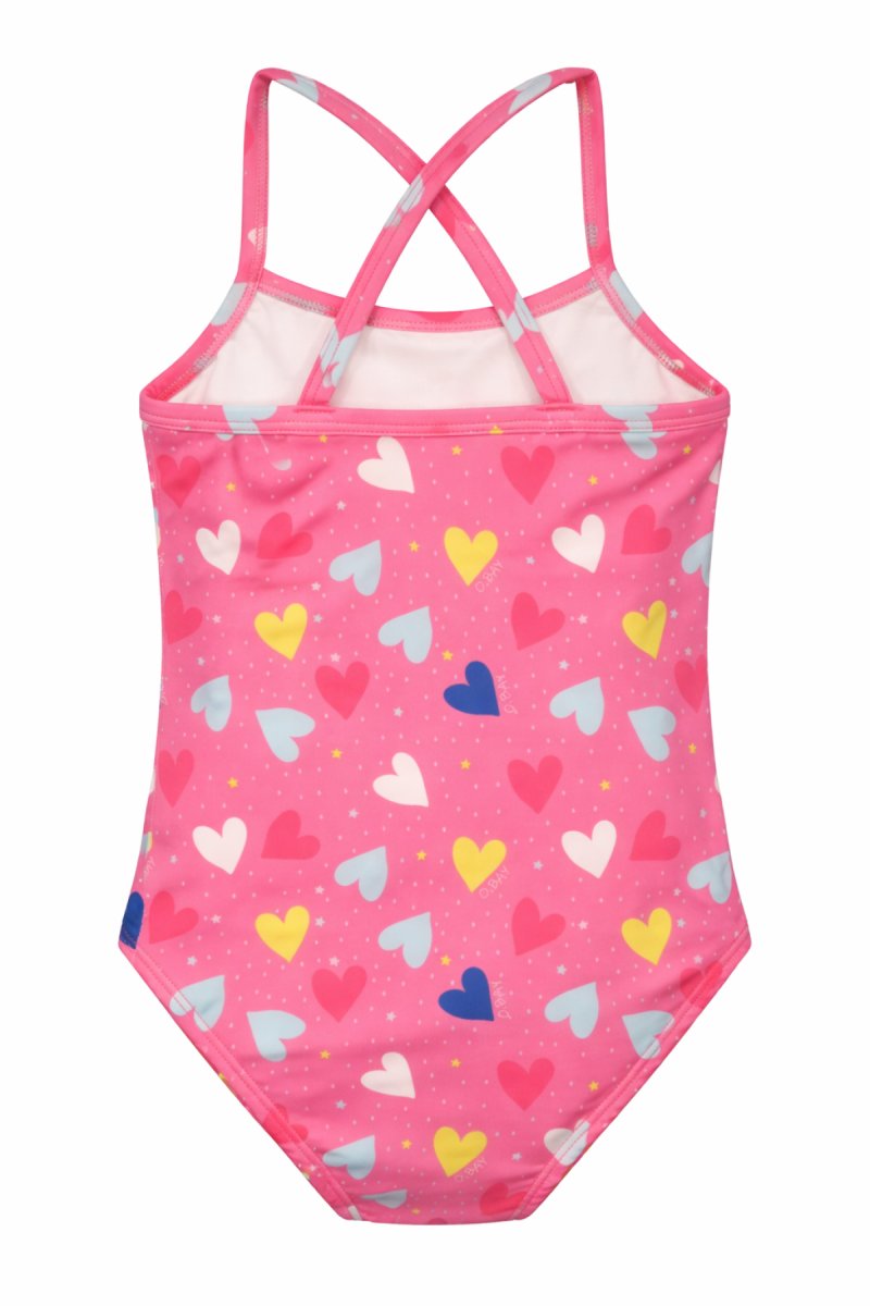 Malla entera estampada de corazones