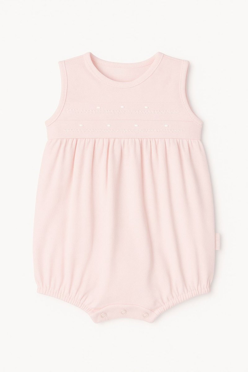 Enteritos Babucha Pique bordado sin manga