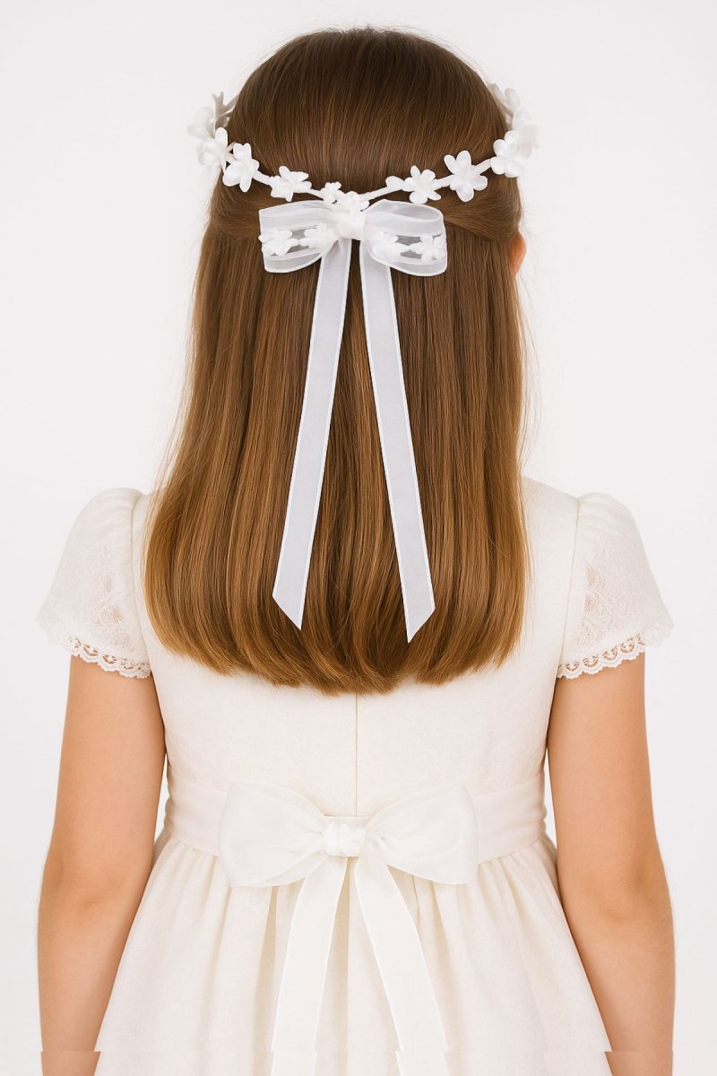 Corona de Flores con moño