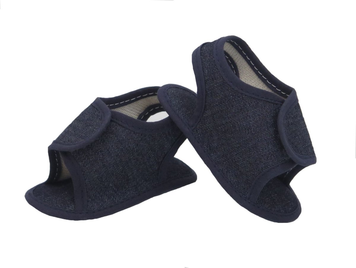 Sandalia Tela Lona Lisa con velcro sin Base