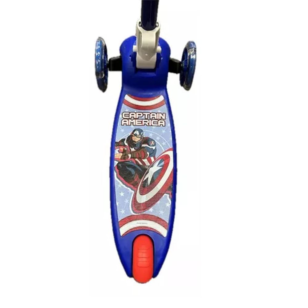 Monopatin Infantil Avengers Capitan America Plegable Con Luces En Las Ruedas