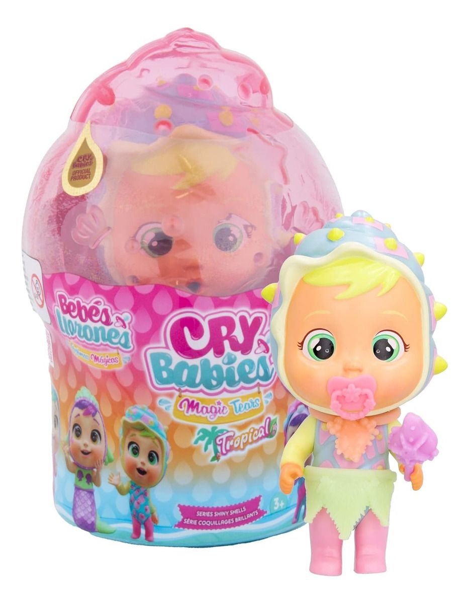 Muñeca Bebote Cry Babies Tropical  - Bebe Llorones - Serie Shiny Shells