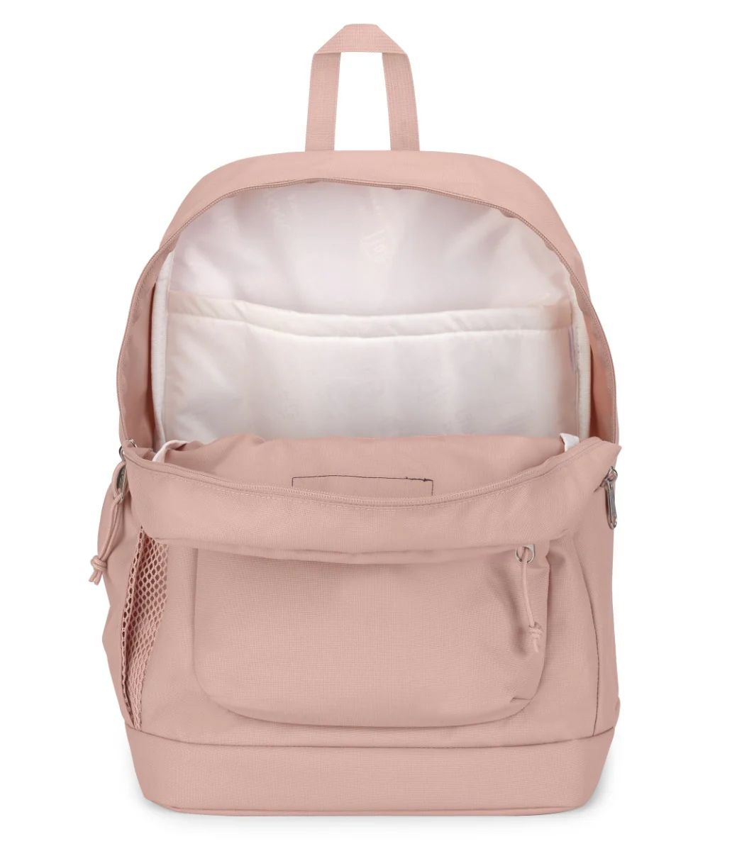 Mochila Espalda Cross Town Plus - 1 Cierre Frontal Y 1 Bolsillo Frontal - Con Bolsillo Para La Botella - Porta Notebook - Misty Rose