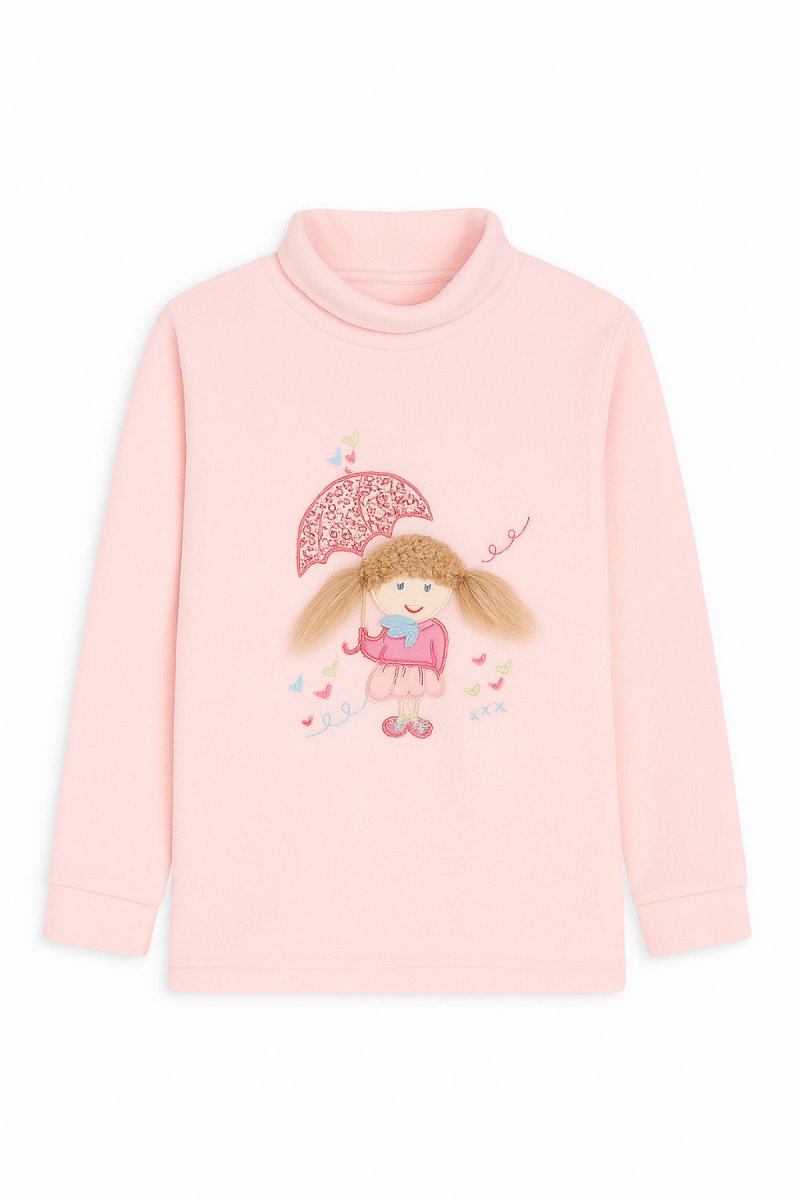 Buzo 1/2 Polera Micropolar Bordado muñeca