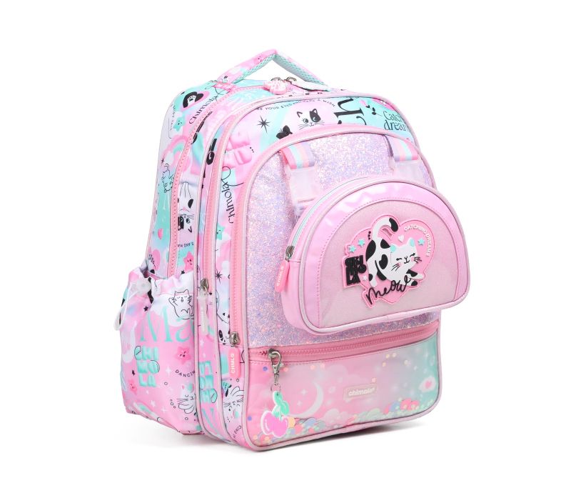 Mochila Espalda Trama Pouch Cat Gatito - 16 Pulgadas