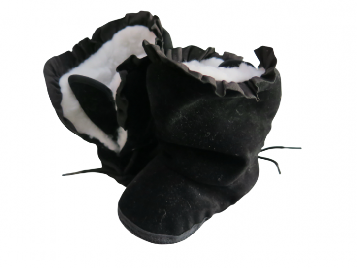 Bota de Plush con Cordero y Volados