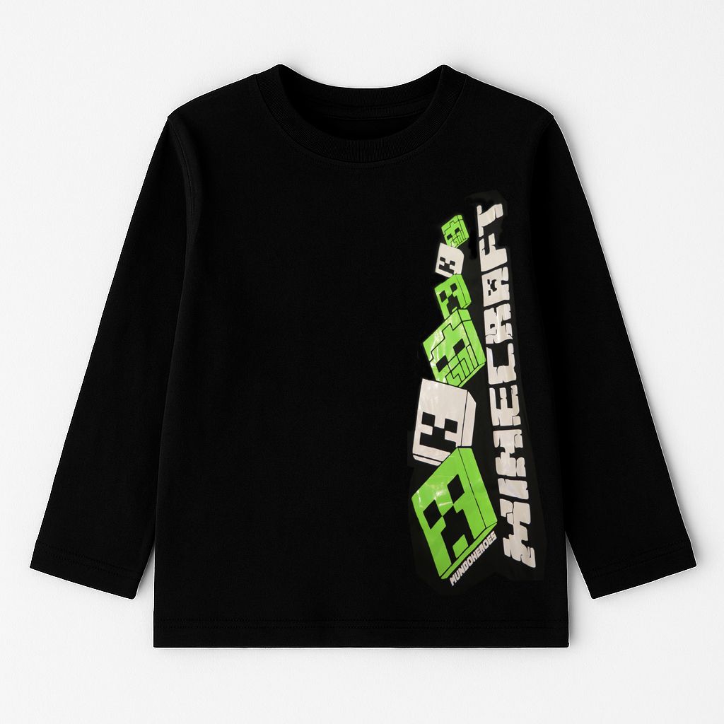 Remera Manga Larga Personaje Minecraft