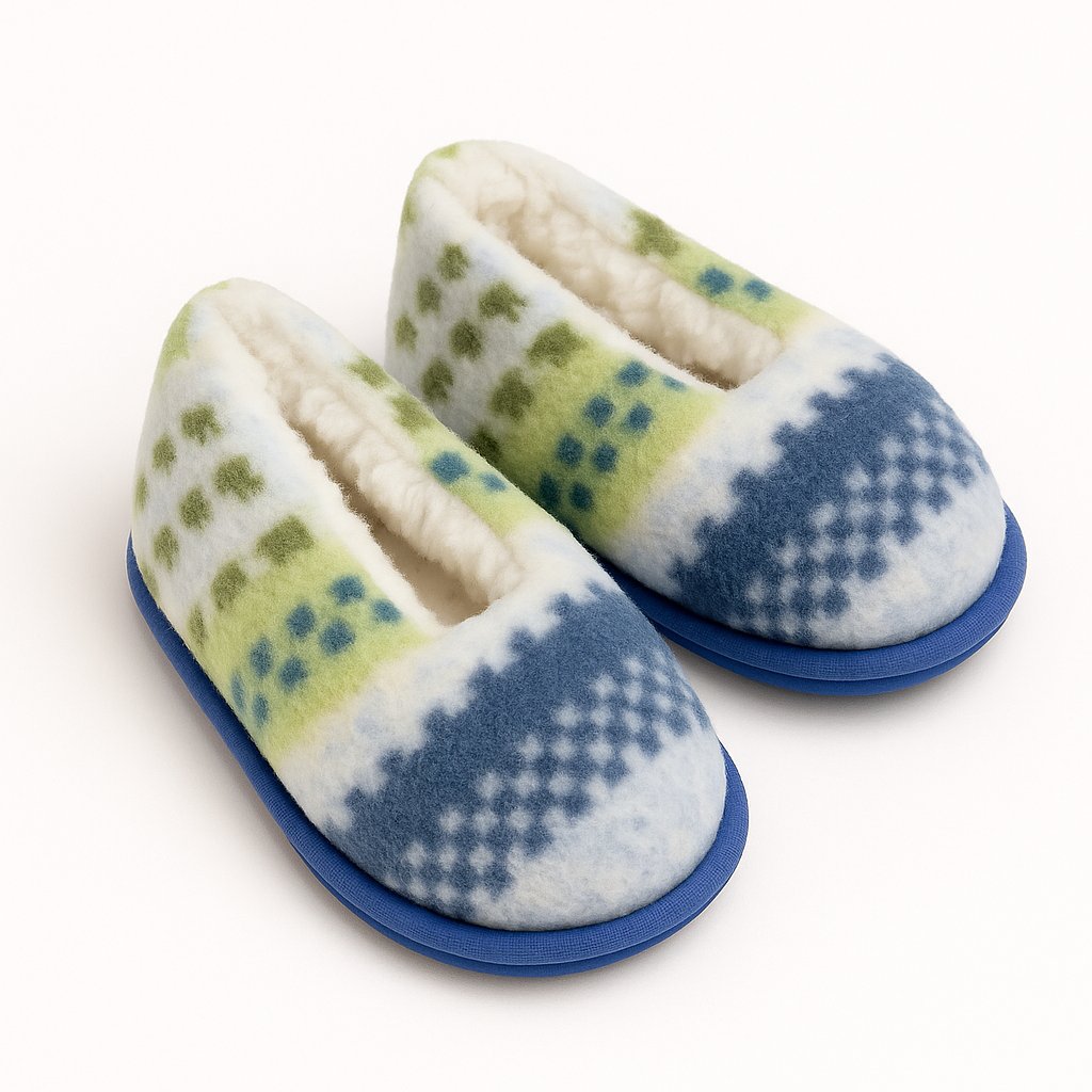 Pantuflas de Polar Estampado Con Corderito Adentro