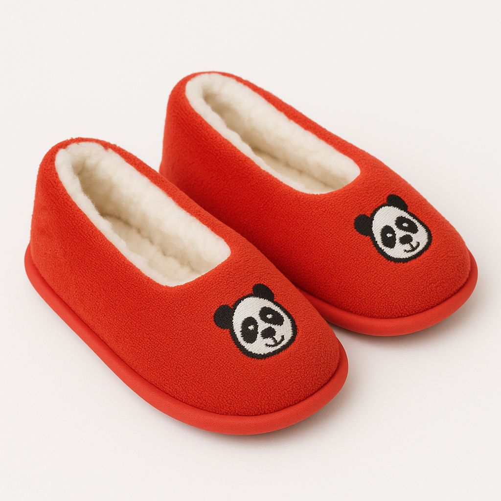 Pantuflas de Polar Bordado Con Corderito Adentro