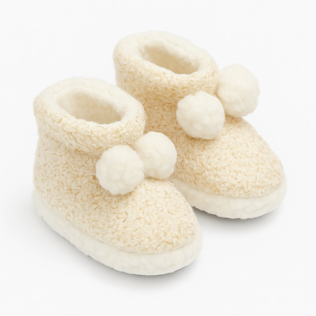 Pantufla Botita con Brillo E Interior De Corderito